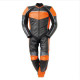 Men Black & Orange Motorbike Racing Leather Suits