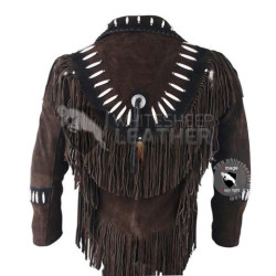 Mens Chocolate Western Cowboy Fashion Leather Vest Jacket