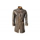 Watch Dogs Trench Coat Genuine Leather Jacket