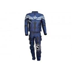 Captain America Muscle Jumpsuit Mens Leather Costume (Free Shipping )