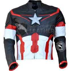 Captain America Avenger 2 Age of Ultron Biker Leather Jacket