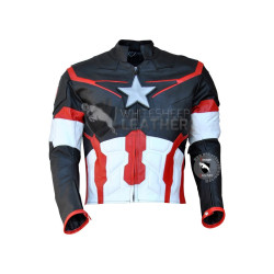 Captain America Avenger 2 Age of Ultron Biker Leather Jacket
