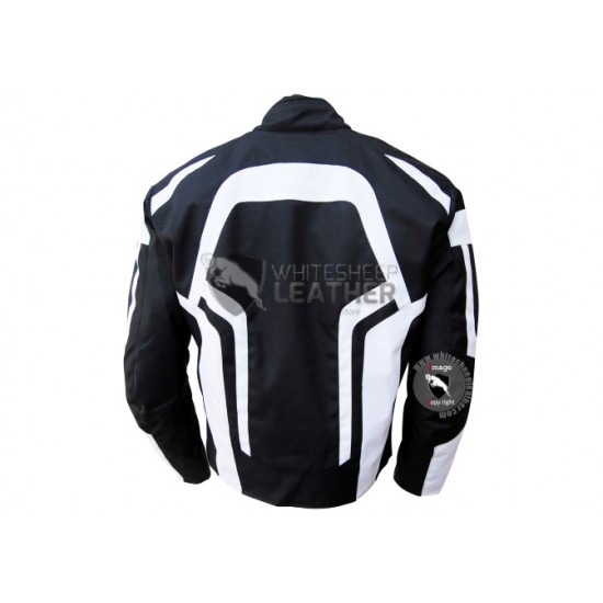 Textile Motorbike Men Black And Whitecordura Jackets ( Free Shipping )