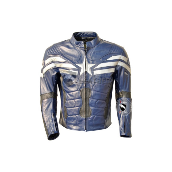 Captain America Blue Leather jacket