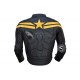 Captain America Yellow Black Leather Jacket