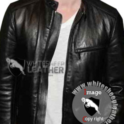 Golden Globes Michael Fassbender Leather Jacket