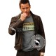 Guy Pearce Snow Lockout Distressed Brown Leather Jacket (Free shipping )
