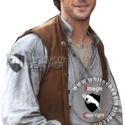 In The Heart of The Sea Film Chris Hemsworth Leather Vest (Free shipping)