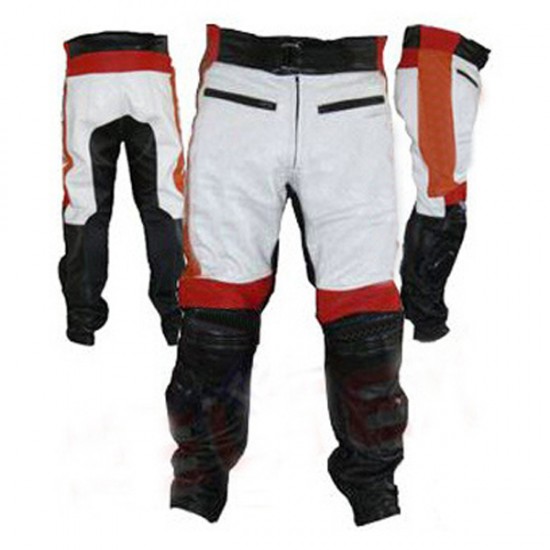 Designer Multi Color Motorbike Leather Trousers