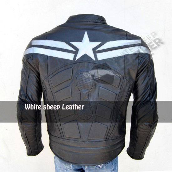 Captain America Black Leather Jacket
