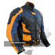 X-Men Orange & Black Motorcycle Leather Jacket