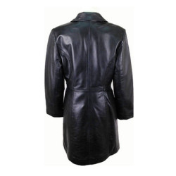 Ladies Stylish Black Soft Leather Coat