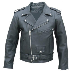 Men's Classic Biker Leather Jacket