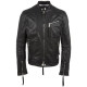 Stylish Men's Biker Black Leather Jacket