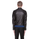 Men Slim fit Real Black Leather Jacket