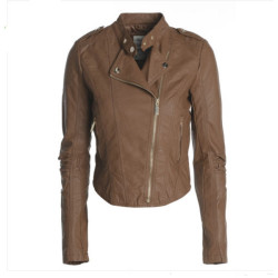 Designer Men Brown Biker Leather Jacket