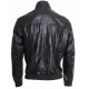 Designer Bomber Black Leather Jacket