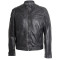 Men's Black Leather Straight Fit Leather Jacket