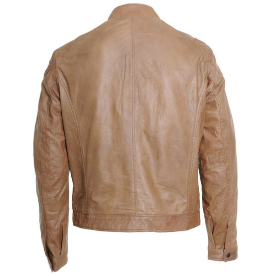Men's Caramel Classic Leather Jacket