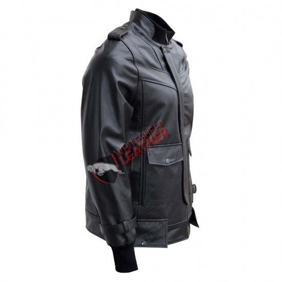 Bomber Black Stylish Leather Jacket