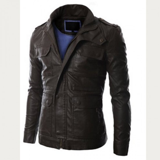 Stylish Men's Black Bomber leather Jackets