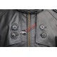 Men's Front Button Panel Slim Fit Leather Jacket