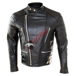Men's Classic Motorcycle Leather Jacket 