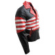 American USA Flag Motorcycle Leather Jacket