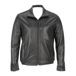 Classic ZIP-UP Soft Black Leather Jackets