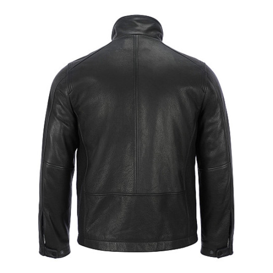 Classic Zip-Up Slim Fit Black Leather Jackets
