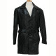 Designer Men Black Long Stylish Leather Coat