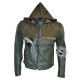 Green Arrow Stephen Amell Leather Jacket Hoodie