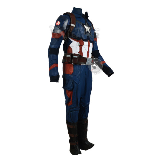 Captain America Steve Rogers Avengers 4 Endgame Costume Suit ( Screen Printed Lycra)