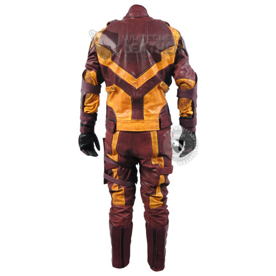 Daredevil season 2 Yellow and Red costume suit  (Screen Printed Lycra Suit ) +  Accessories  (weathered )