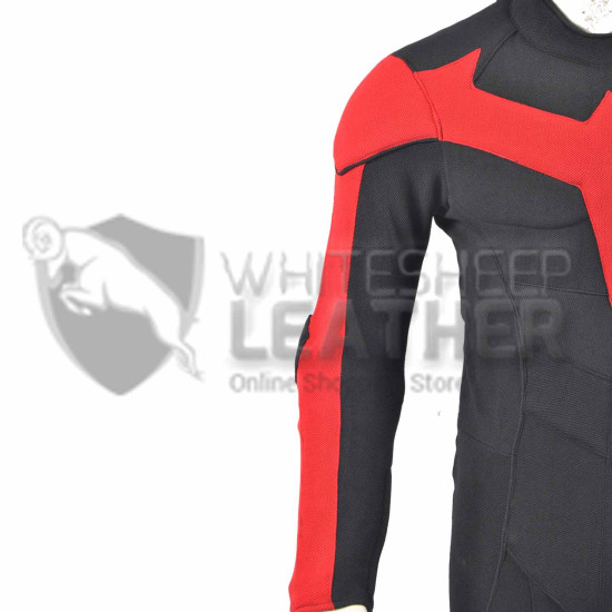 NightWing Red and Black Jumpsuit  (Textured Stretch Fabric )