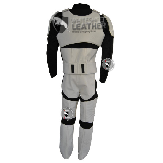 Star Wars Stormtrooper Motorcycle Real Leather Suit / Stormtrooper costume suit 