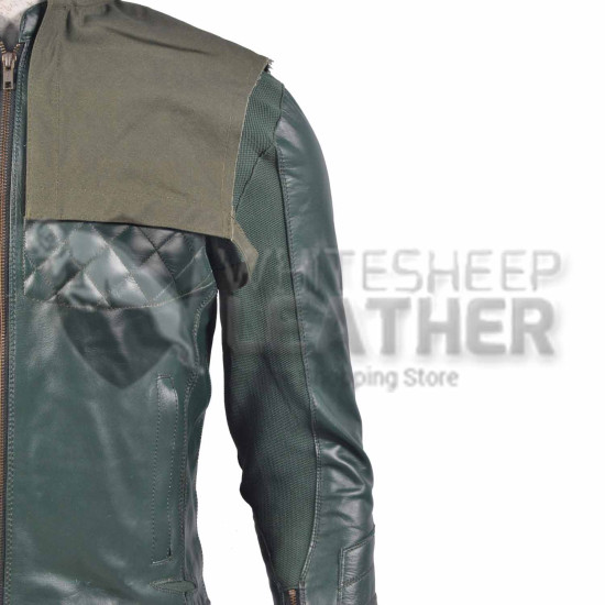 Green Arrow Stephen Amell Leather Suit (Free Shipping ) 