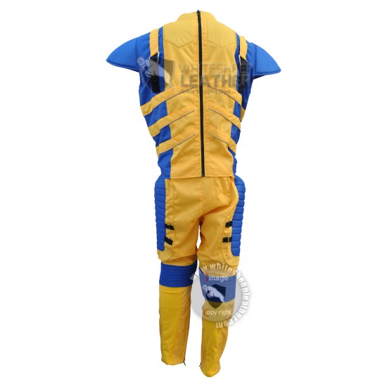 X-men Wolverine Yellow and Blue Costume Suit
