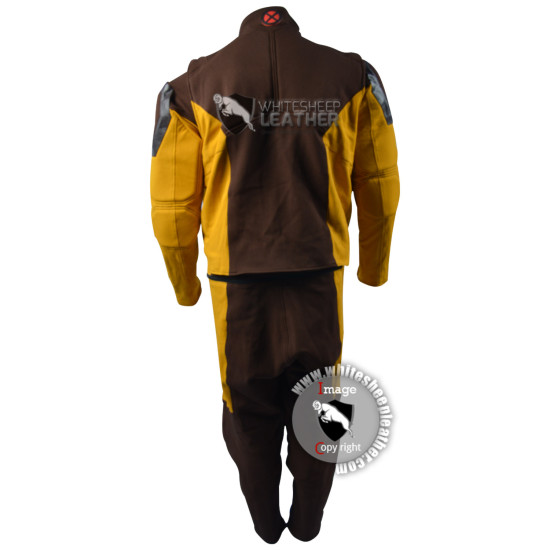 Wolverine Yellow and Brown Custom suit (Textured Stretch Fabric )