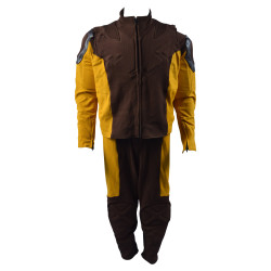 Wolverine Yellow and Brown Custom suit (Textured Stretch Fabric )
