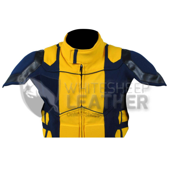 Wolverine Yellow and Dark blue suit  (Textured Stretch Fabric )