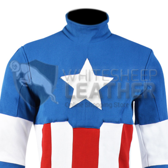 Captain America classic style suit ( textured stretch fabric )