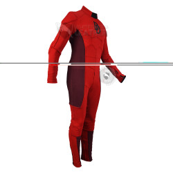 Daredevil  Red Comic Style Suit  version 2  ( Textured Stretch Fabric )
