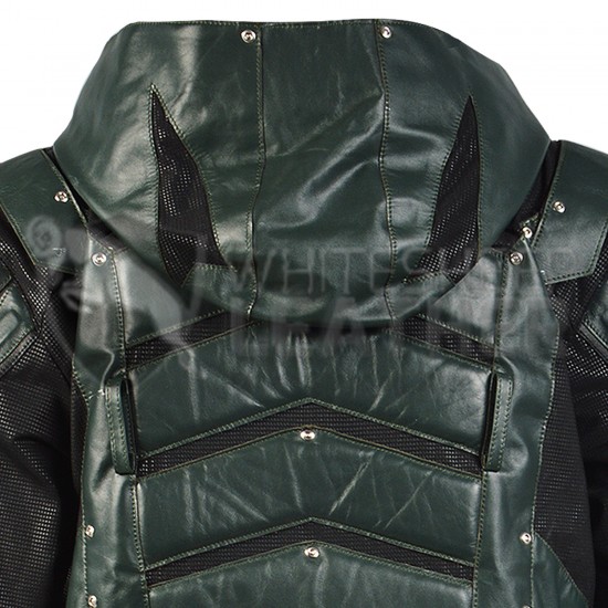Green arrow season 5 Stephen Amell Leather jacket 