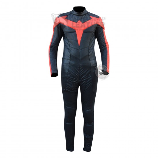 Nightwing Black and Red costume Suit (Screen Printed Lycra )