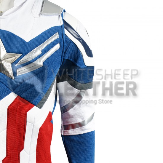 The Falcon and The Winter Soldier : Sam Wilson Captain America Suit ( Textured Stretch Fabric )