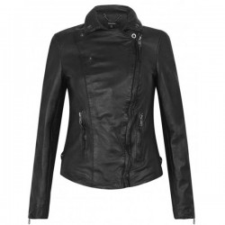 Designer Black Slim Fit Leather Jacket