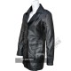 Women's Black Trench Long Leather Coat