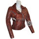 Designer Women's Brown Brando sheep leather Jacket