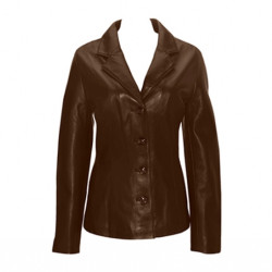 Women Designer Brown Leather Jacket
